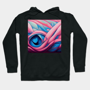 Graffit surrealism pink and  blue Hoodie